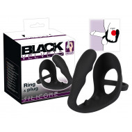 Black Velvet hullámos análtágító péniszgyűrűvel