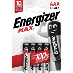 Energizer MAX Alkaline Battery AAA - 4 PCS