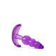 B YOURS TRIPLE BEAD ANAL PLUG PURPLE