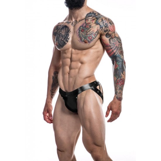 C4M-Desire Jockstrap-BlackLeatherette-M