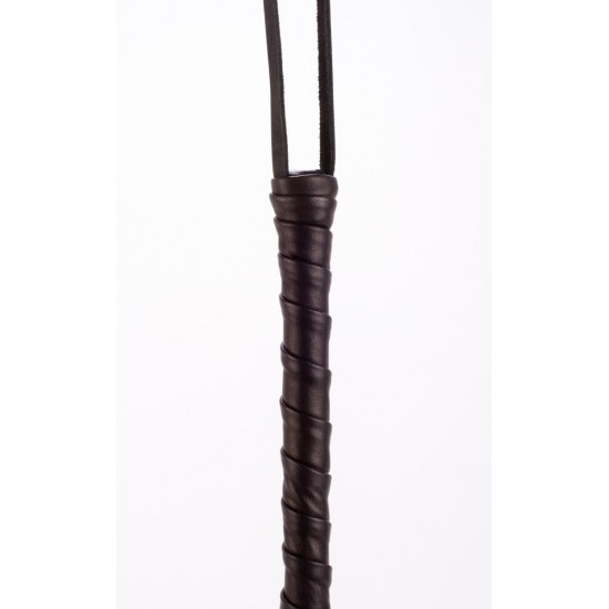 Calf Leather Handle Saddle Leather Tails Black