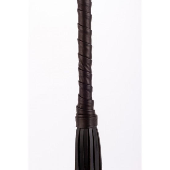 Calf Leather Handle Saddle Leather Tails Black