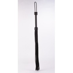 Kid Handle Kid Leather Braided Tails Black