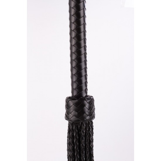 Kid Handle Kid Leather Braided Tails Black