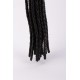Kid Handle Kid Leather Braided Tails Black