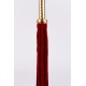 Flogger with Metallic Leather Handle and Suede Leather Tails Red 18