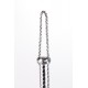 Flogger with Metallic Leather Handle and Suede Leather Tails Black 18