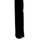 Flogger with Metallic Leather Handle and Suede Leather Tails Black 18