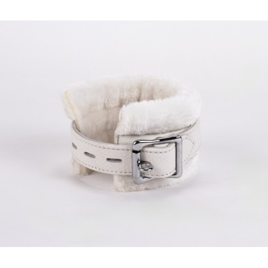 Handcuff Design Made in Calf Softy Leather White