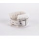 Handcuff Design Made in Calf Softy Leather White