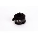 Handcuff Design Made in Calf Softy Leather and Puffed Fur Black