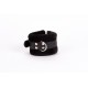 Handcuff Design Made in Calf Softy Leather and Puffed Fur Black