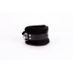 Handcuff Design Made in Calf Softy Leather and Puffed Fur Black