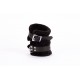 Handcuff Design Made in Calf Softy Leather and Puffed Fur Black
