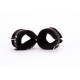 Handcuff Design Made in Calf Softy Leather and Puffed Fur Black