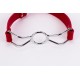 Calf Softy Leather Top and Lamb Leather Padding with Stainless Steel Mouth Piece Red