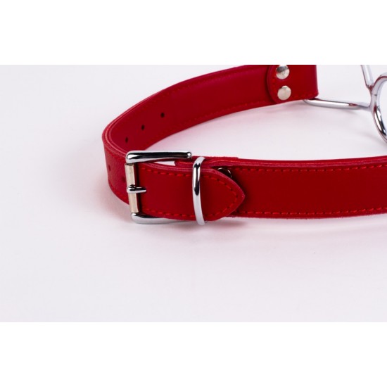 Calf Softy Leather Top and Lamb Leather Padding with Stainless Steel Mouth Piece Red