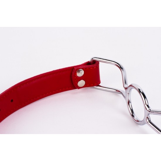 Calf Softy Leather Top and Lamb Leather Padding with Stainless Steel Mouth Piece Red