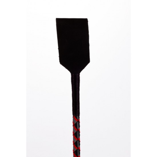 Leather Stick with Neon Strip and Nubuck Leather Top Red