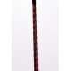 Leather Stick with Neon Strip and Nubuck Leather Top Red