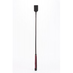 Nylon Stick with Neon Strip and Goat Kid Leather Handle Nubuck Leather Black