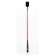 Nylon Stick with Neon Strip and Goat Kid Leather Handle Nubuck Leather Top Red