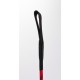 Nylon Stick with Neon Strip and Goat Kid Leather Handle Nubuck Leather Top Red