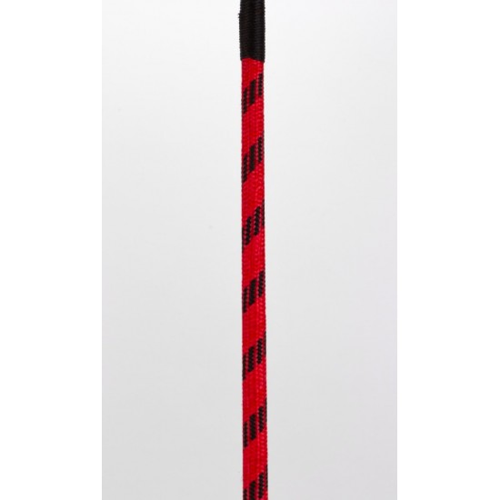 Nylon Stick with Neon Strip and Goat Kid Leather Handle Nubuck Leather Top Red