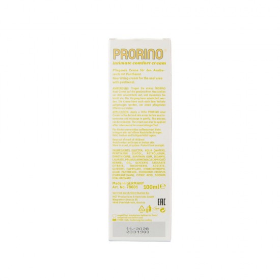 PRORINO Sensitive Anal Comfort Cream - unisex 100 ml