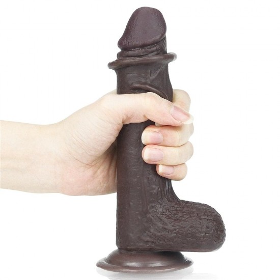 7'' Sliding Skin Dual Layer Dong Black
