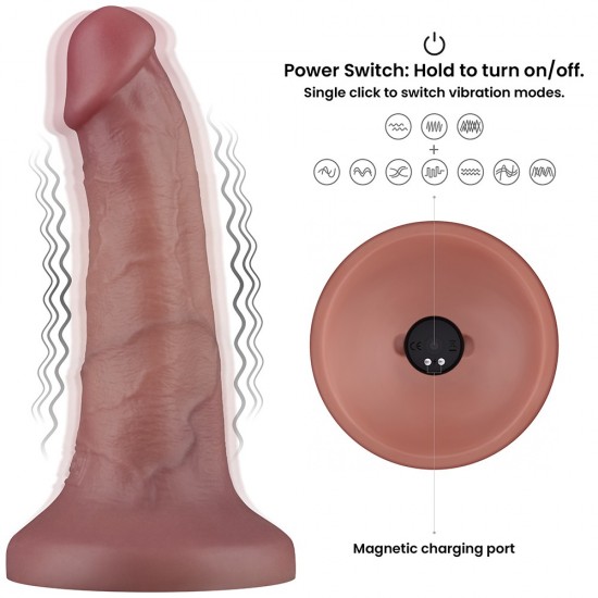 6'' Vibrating Dual Density Power Cock