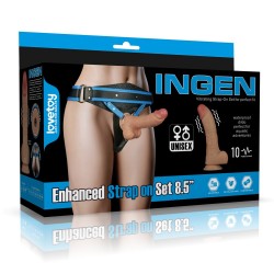 Vibrating Enhanced Strap on Set 8.5'' XS/S/M