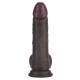 8'' Sliding Skin Pro II Dual Layer Silicone Dong (Black)