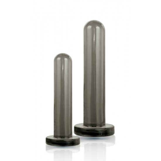 Black Axinite 2 in 1 Anal Plug Kit Set