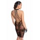 Midi tulle dress with velvet straps in the back - S