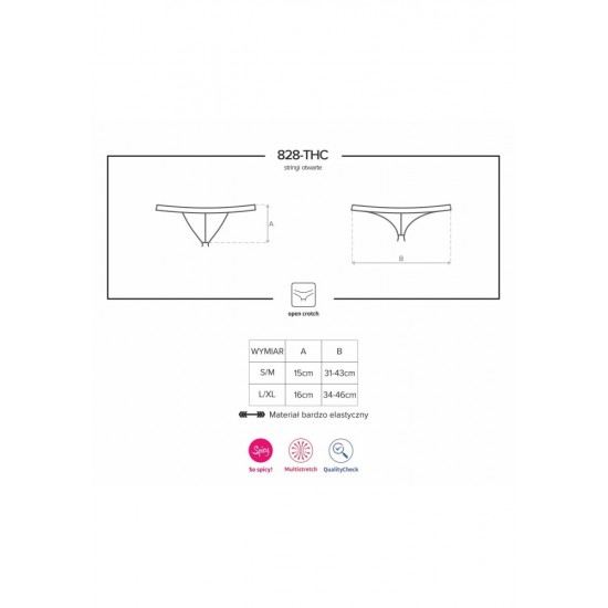 828-THC-1 crotchless thong S/M
