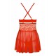 838-BAB-3 babydoll & thong red S/M
