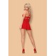 838-BAB-3 babydoll & thong red S/M