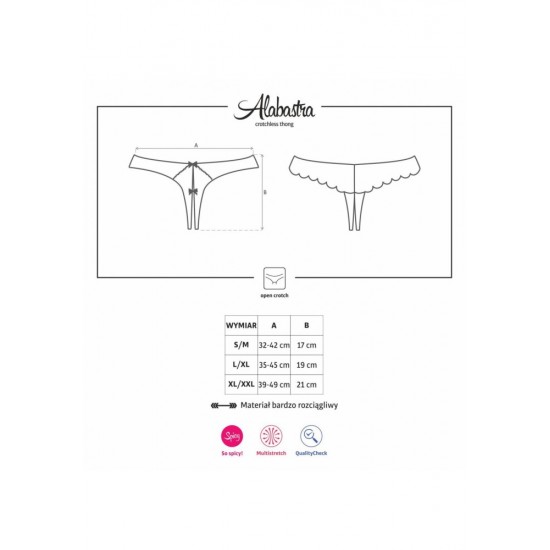 Alabastra crotchless thong S/M