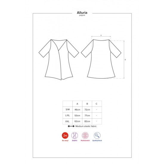 Alluria peignoir & thong L/XL