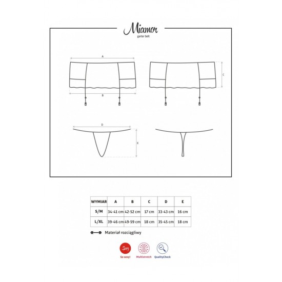 Miamor garter belt & thong L/XL