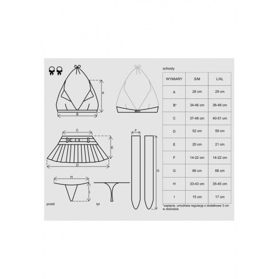 Schooly 5 pcs costume S/M