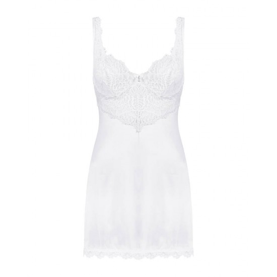 Amor Blanco underwire chemise & thong white S/M