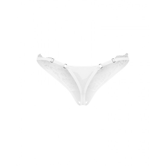 Arrowel White crotchless thong L/XL