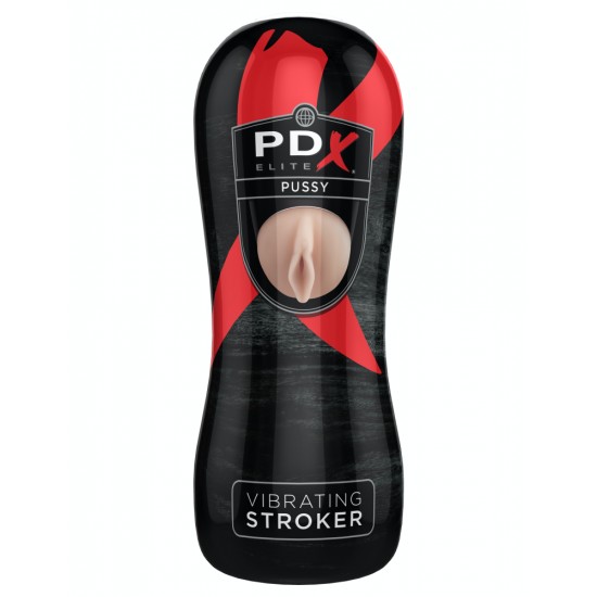 Vibrating Pussy Stroker Light/Black