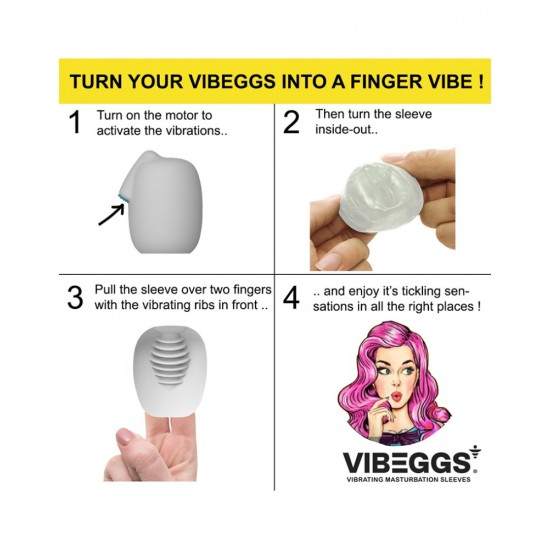 VIBEGGS - Ribs Delight - Vibrating Masturbation Sleeve - White