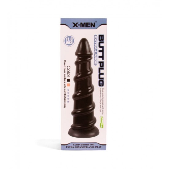 X-MEN 11.8 inch Butt Plug Black_B0O50_4