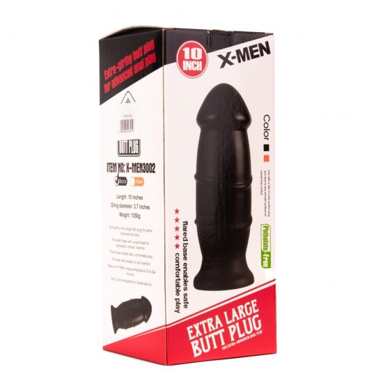 X-MEN 10 inch Butt Plug Black