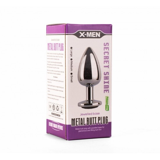 X-MEN Secret Shade Metal Butt Plug Black S