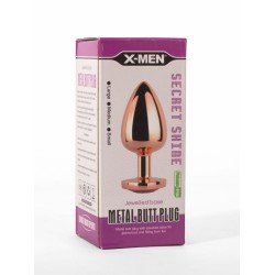 X-MEN Secret Shine Metal Butt Plug Rose Gold Heart S